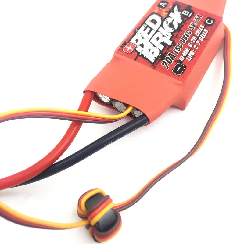 Электронный регулятор скорости для дрона FPV красный кирпич бесщеточный 70A ESC 5V/5A BEC