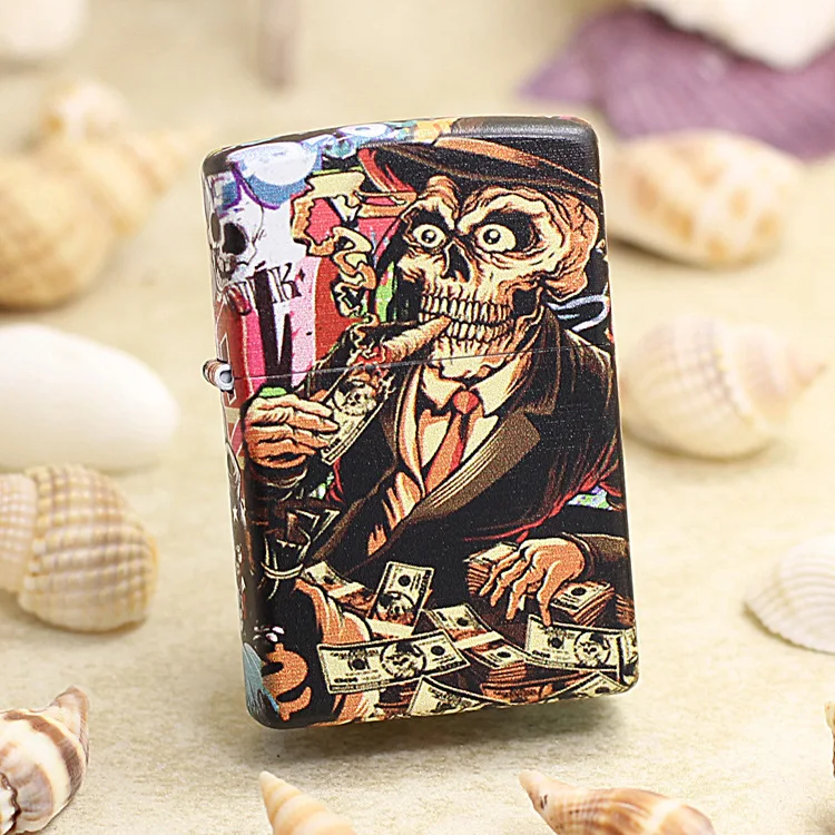 Оригинальная зажигалка Zippo медная ветрозащитная богатая скелет керосиновая