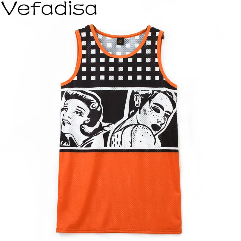 Модное Брендовое женское платье Vefadisa с мультяшным принтом 2020 летнее без рукавов