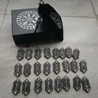 25 шт. Рунакомплект ювелирных изделий ручной работы на дереве Таро Набор рун Western Мистика введение реквизит для предсказаний коллекция выбранные Настольная игра ED