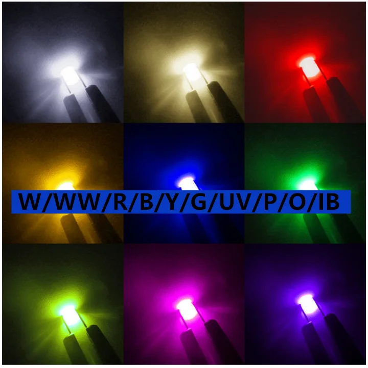 100 шт./лот SMD LED диоды 3528 1210 диод набор зеленый красный теплый белый лед синий