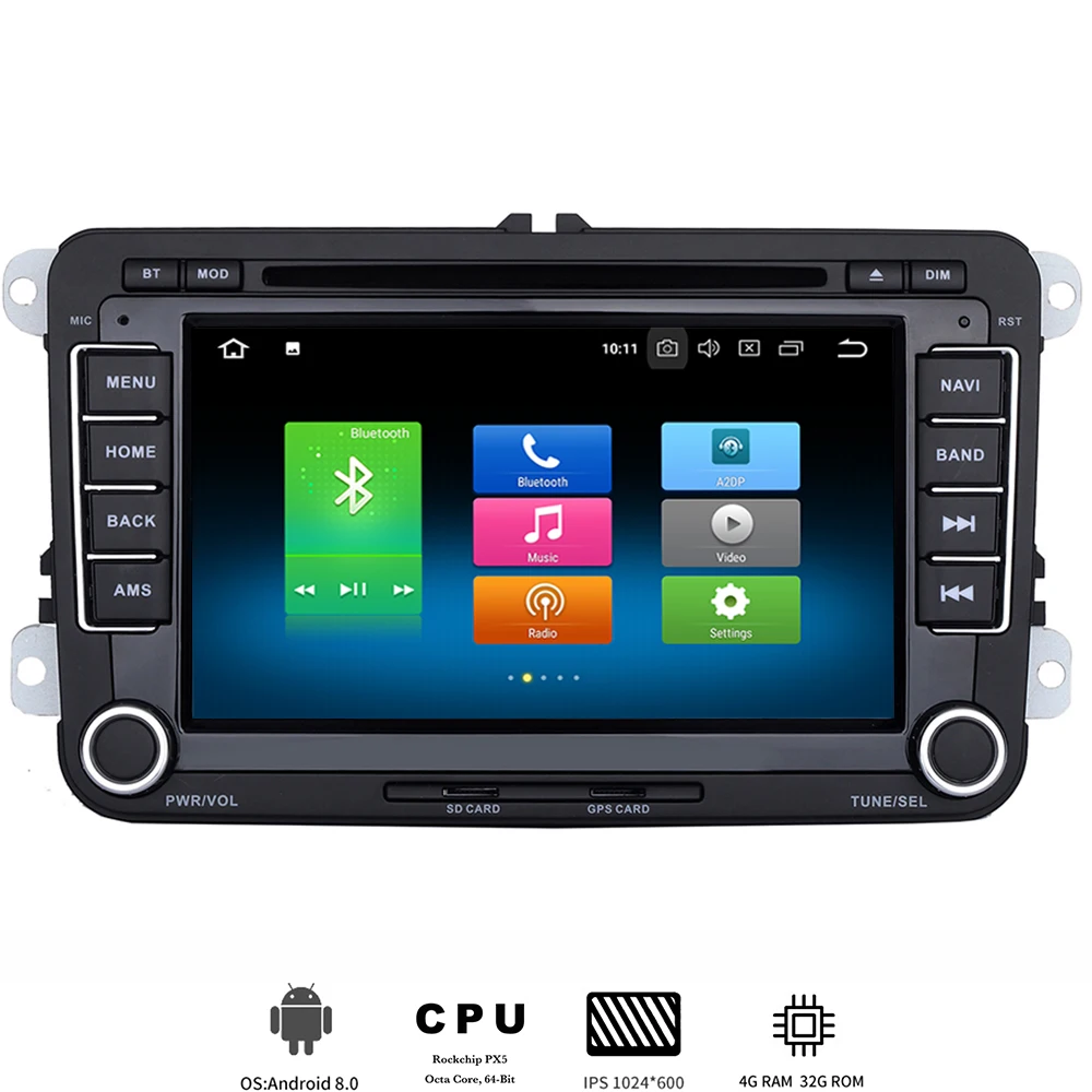 Автомобильный 2 din Android 8 0 автомобильный dvd плеер для Volkswagen Golf Polo Passat Tiguan EOS