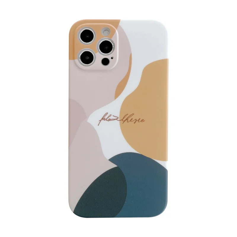 

Korea INS Style Illustration Phone Case For iPhone 11 12 11Pro Max XR XS Max X 7 8 Plus 11 Pro Cute Pattern Soft IMD Back Cover