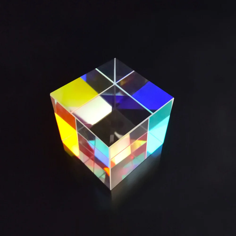 45*45*45mm Cube of Light Creative Gift Optical Popular Science Customized Prism Colour