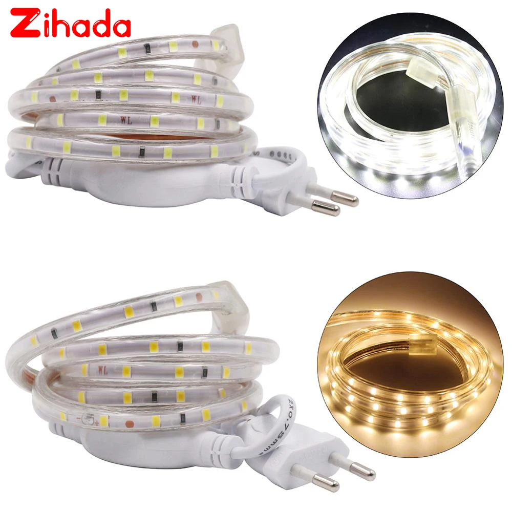 220V Светодиодные ленты SMD2835 высокобезопасные крепежные гайки высокого Яркость