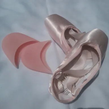 Качественная Розовая атласная балетная обувь для взрослых заостренные балетки