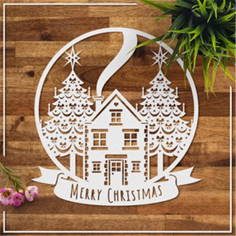 

Christmas Background Metal Cutting Dies for Scrapbooking Handmade Mold Cut Stencil New 2021 DIY Card Make Mould Model Craft