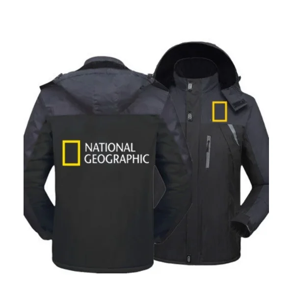 

NEW Winter Jacket Men for NATIONAL GEOGRAPGIC CHANNEL Windbreaker Windproof Waterproof Thicken Fleece Outwear Outdoorsports Over