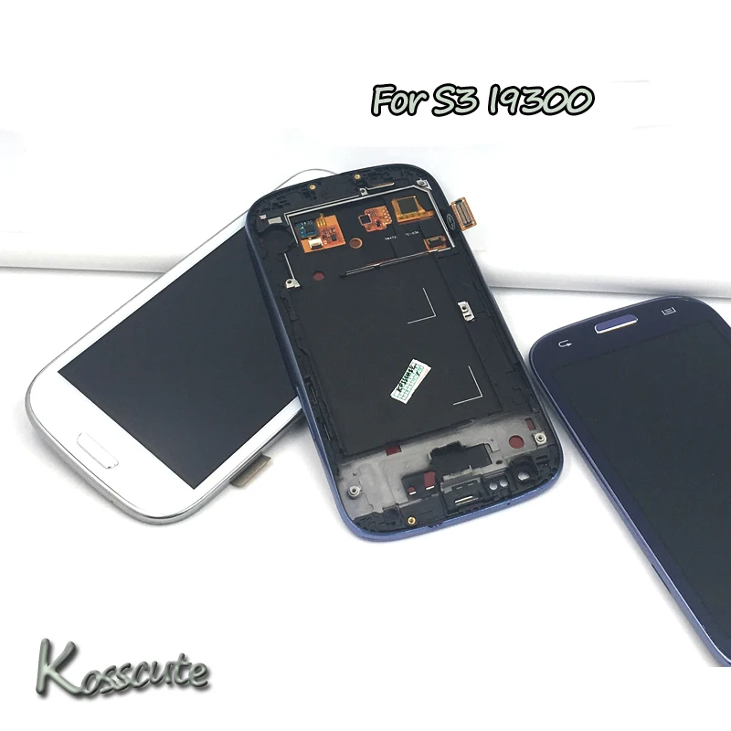 Синий i9300 ЖК экран для Samsung Galaxy S3 дисплей сенсорный дигитайзер с домашней кнопкой