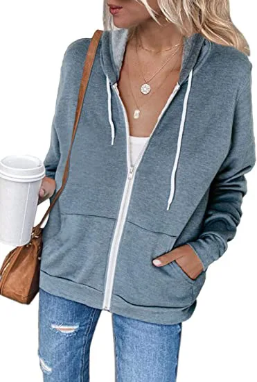 

2020 Autumn and Winter New Tie-dyed Long-sleeved Hooded Women's Rope Pocket Zipper Jacket