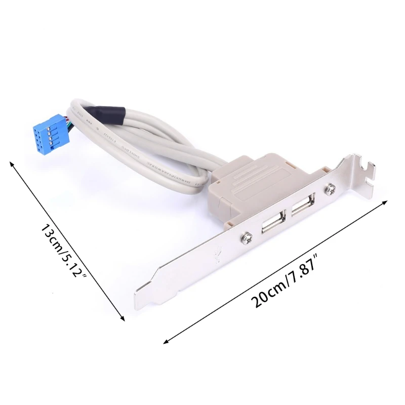 Фото 2 порта USB 0 Женская задняя панель к материнской плате 9-контактный разъем 2 порта USB 0 Женская задняя панель к материнской плате 9-контактный разъем