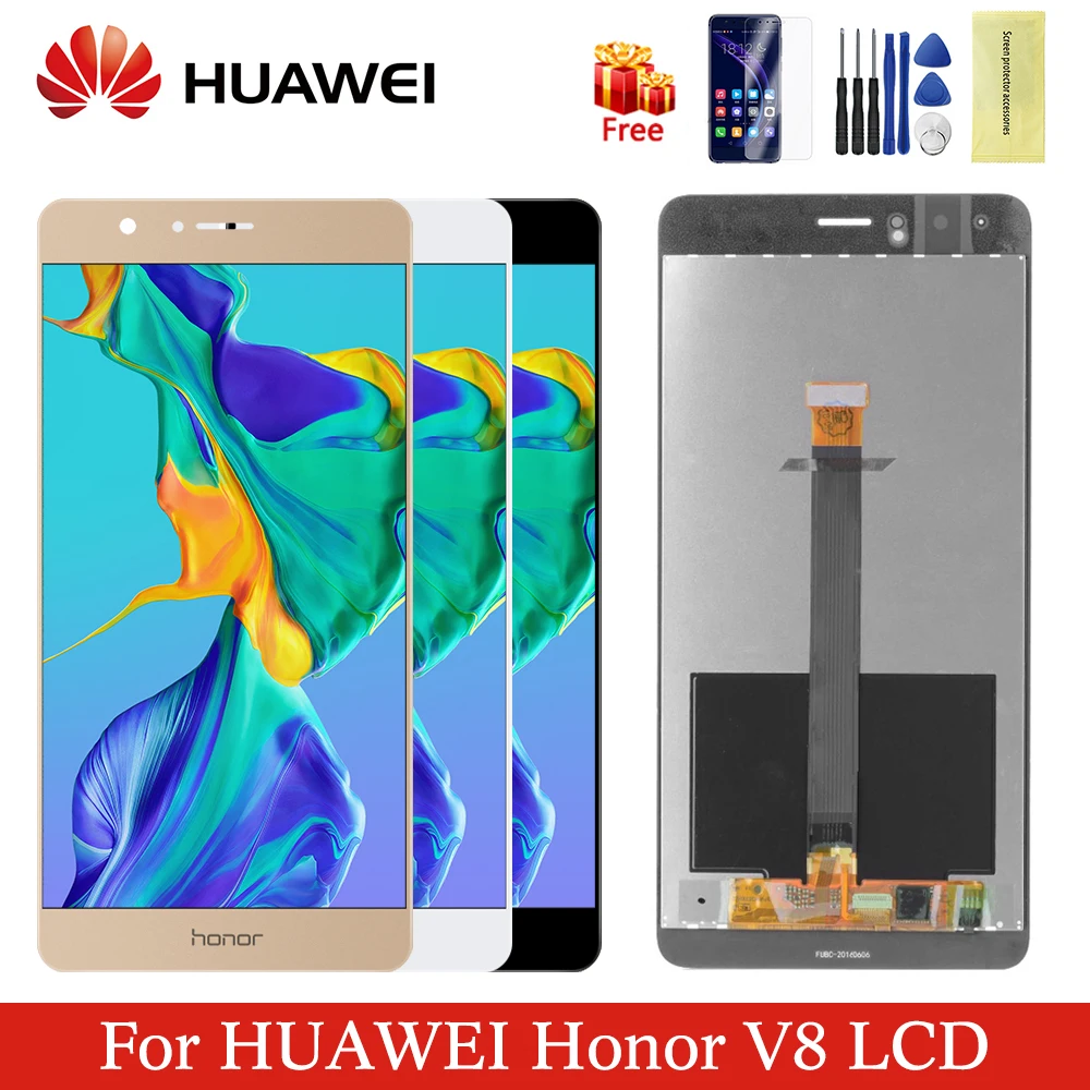 Для 5," huawei Honor V8 ЖК-дисплей+ сенсорный экран панель дигитайзер сборка Замена