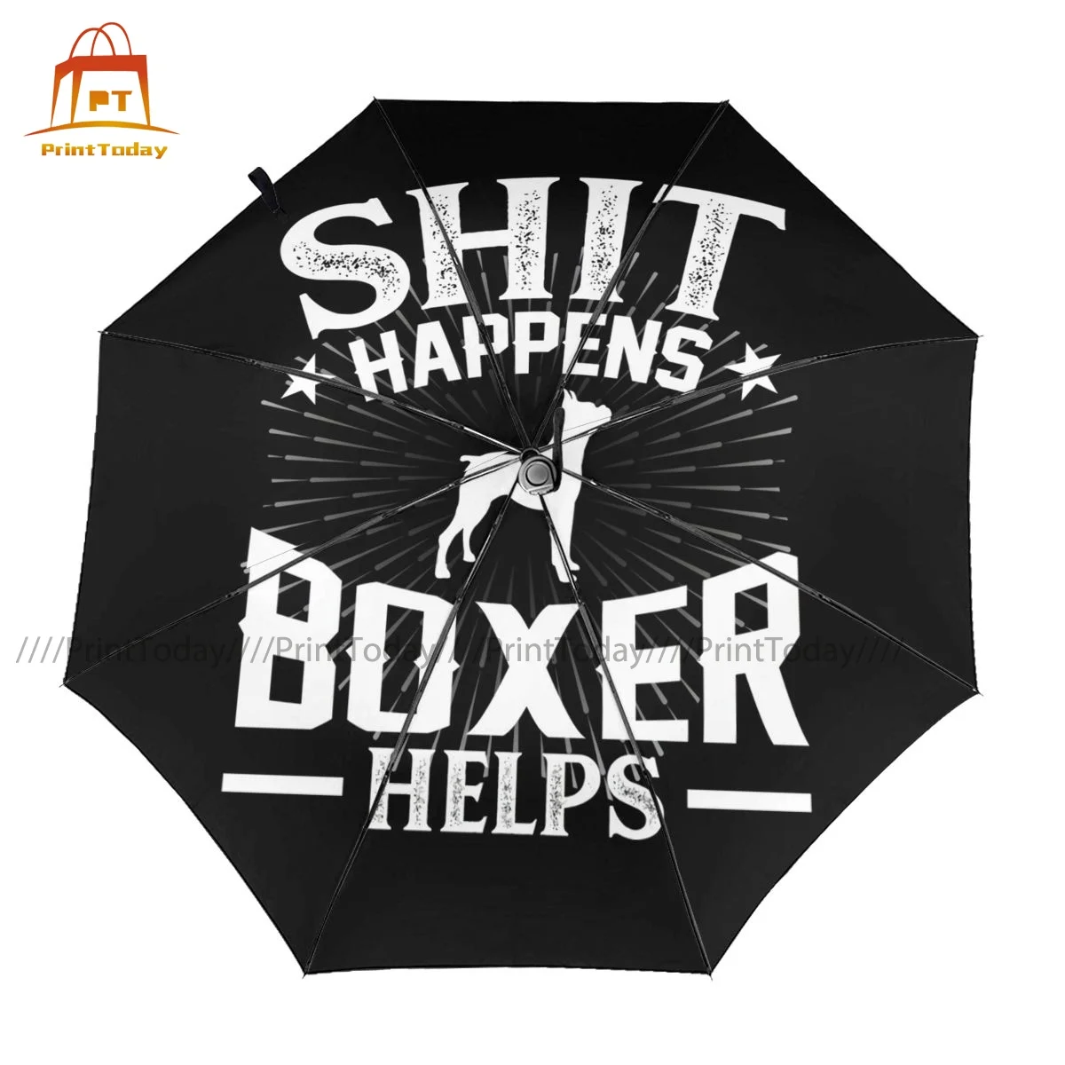 

Boxer Dog Umbrella Auto Windproof Umbrella Cute Art Outdoor Folding Umbrella