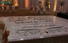 Симметричный узор на заказ имя жениха невесты Дата Свадебный танцпол наклейки декор доска праздничный стикер съемный YT5115