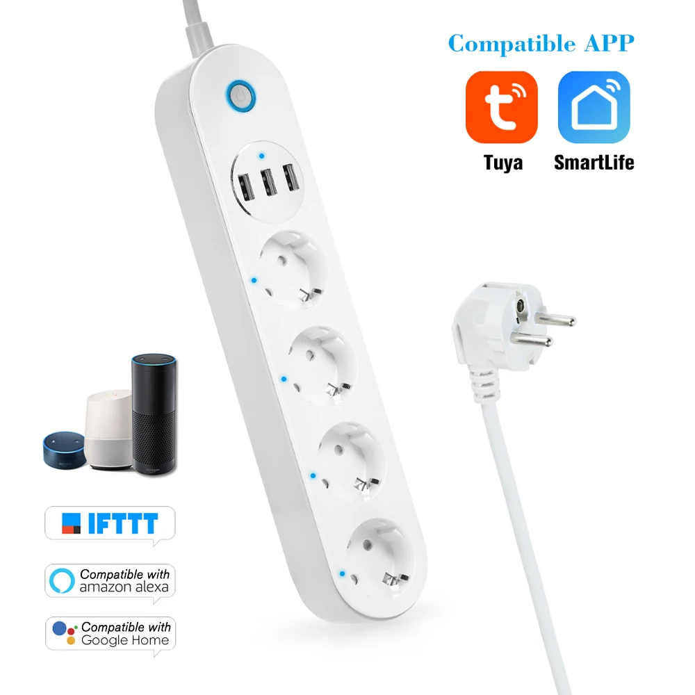 WiFi смарт Мощность полосы пульт дистанционного управления телефон розетка