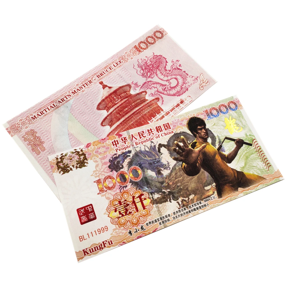 10 шт. денег Брюса Ли 1000 юаней банкнот не валюта китайский доллар Бумажные