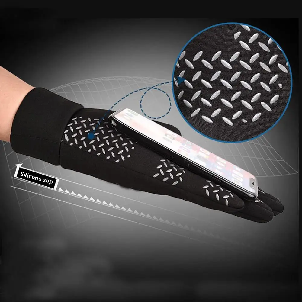 Водонепроницаемые перчатки для мужчин теплые зимние из флиса велоспорта и