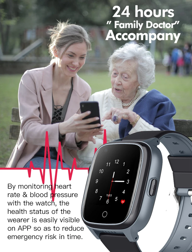 4g video call smart watch elderly parents heart rate blood pressure monitor gps trace fall alarm android phone wristwatch clock free global shipping