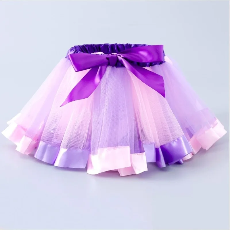 Детская юбка-пачка с радужным бантом на возраст 0-8 лет | Мать и ребенок