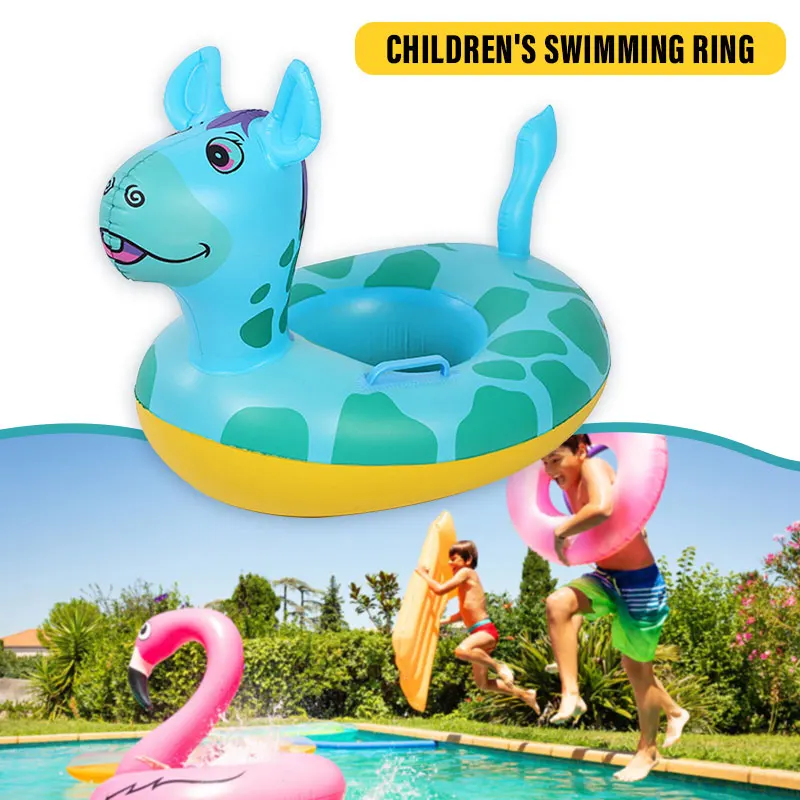 

Baby Swimming Ring Thickened Pvc Inflatable Animal Boat Ride Water Sports Products EDF