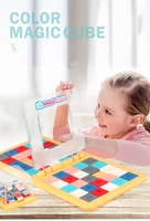 colorful puzzle cubes double interactive toy childrens magic cubes color move puzzle parent child interactive educational game