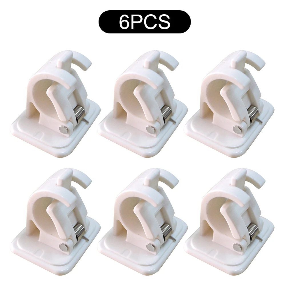 2/6 шт. самоклеящиеся крючки стена установленный занавес стержень кронштейн столб