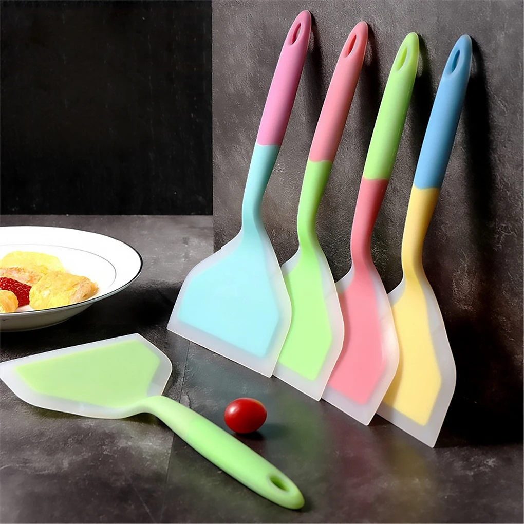 

Home Cooking Utensils Silicone Spatulas Beef Meat Egg Kitchen Scraper Wide Pizza Shovel Non-stick Turners Food Lifters