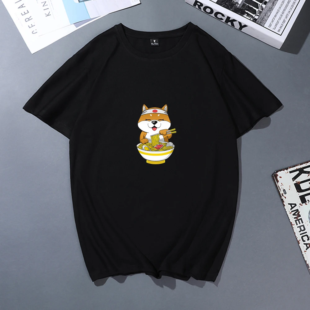 

Cute Cartoon Cat Noodle Ulzzang Street Trend T-shirt Top Hip Hop Clothes Harajuku Loose Korean Style T Shirt Funny Graphic Tees