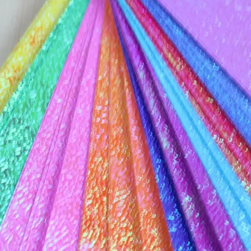 

50pcs/set Square Origami Paper Glitter Origami Shining Color Folding Craft For Children Scrapbooking Papers T8C8