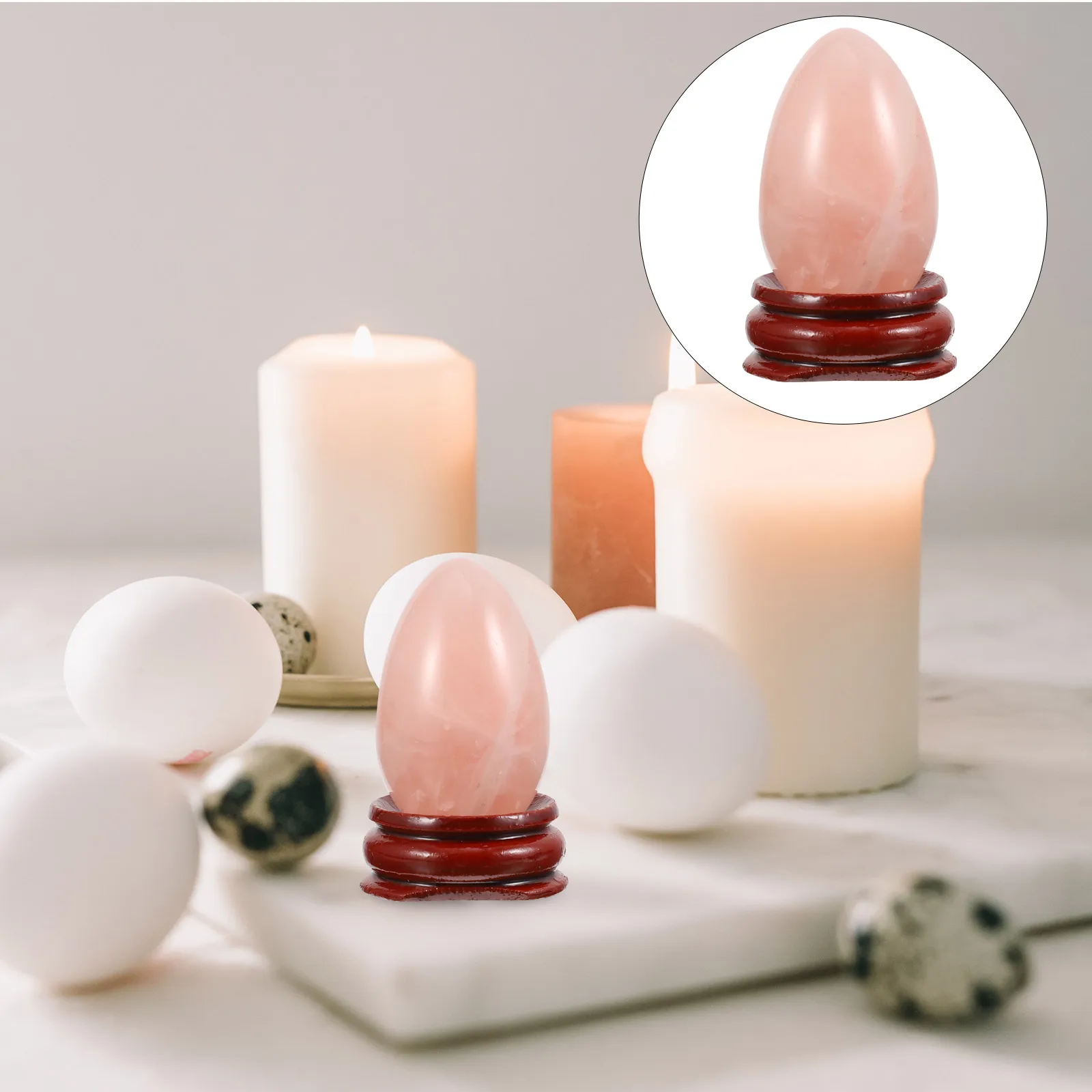 

1pc Crystal Egg Polished Chakra Healing Stone Home Decor With Stand Exquisite Chakra Healing Stone Crystal Egg Natural Crystal