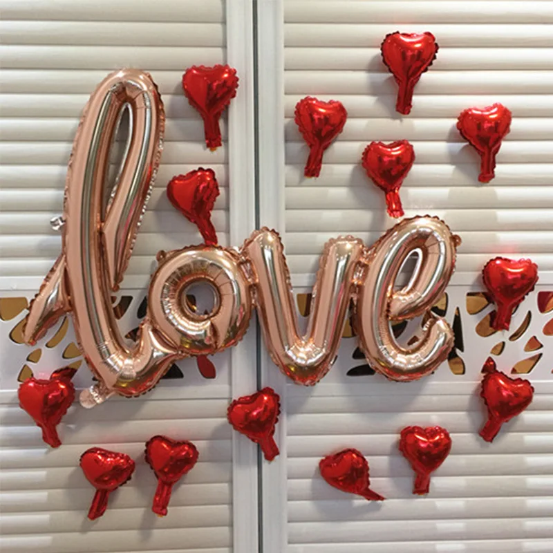 Цветной воздушный шар из алюминиевой пленки 106 см * 65 украшение для свадьбы отеля