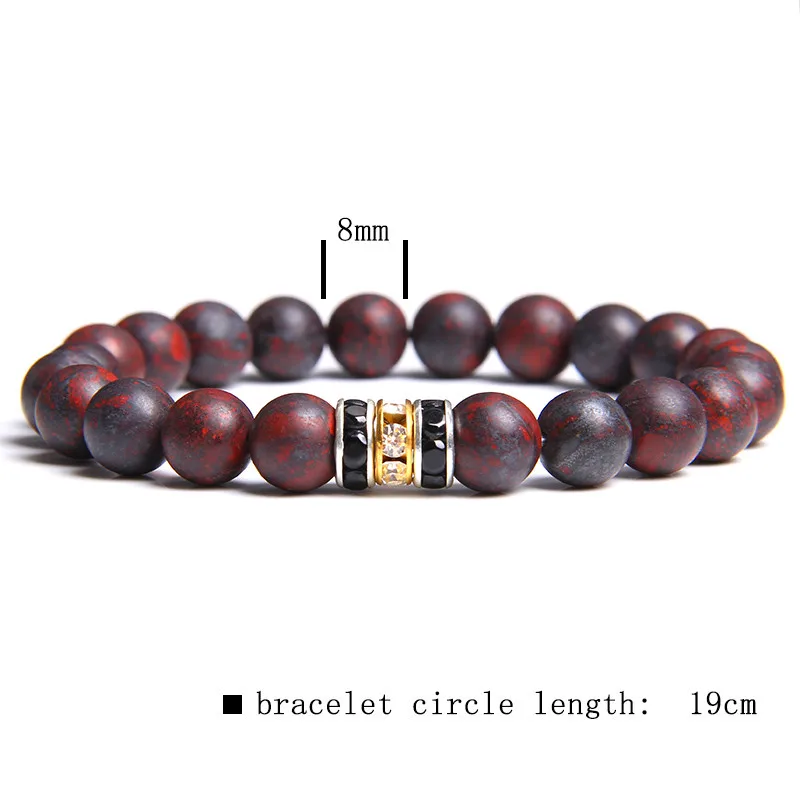 Браслет из натуральной вулканической лавы для женщин и мужчин браслеты с