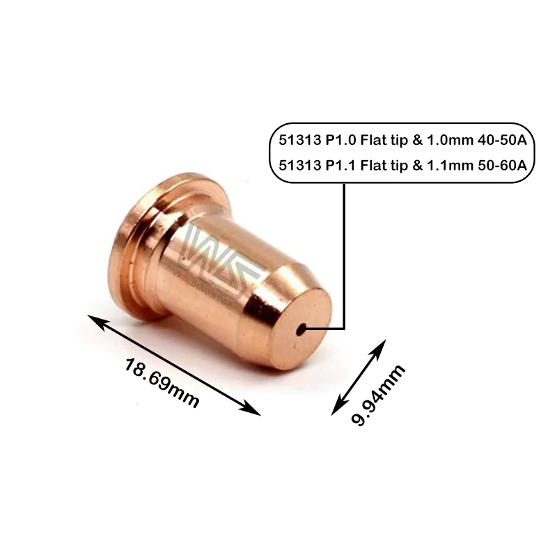Наконечники для плазменной резки 51313 P1.1mm наконечники фонарь расходные материалы