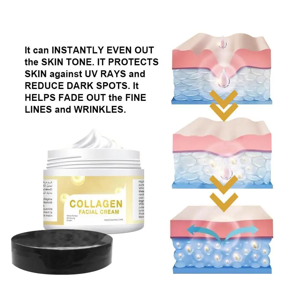 

Collagen Face Care Cream Skin Care Moisturizing Skin Whitening Skin Moisturizer Anti Cream Firming Face Lifting Q8A3