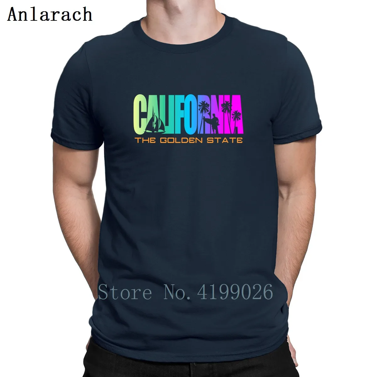 California Beach Golden State Футболки унисекс хлопковая дизайнерская футболка одежда в стиле