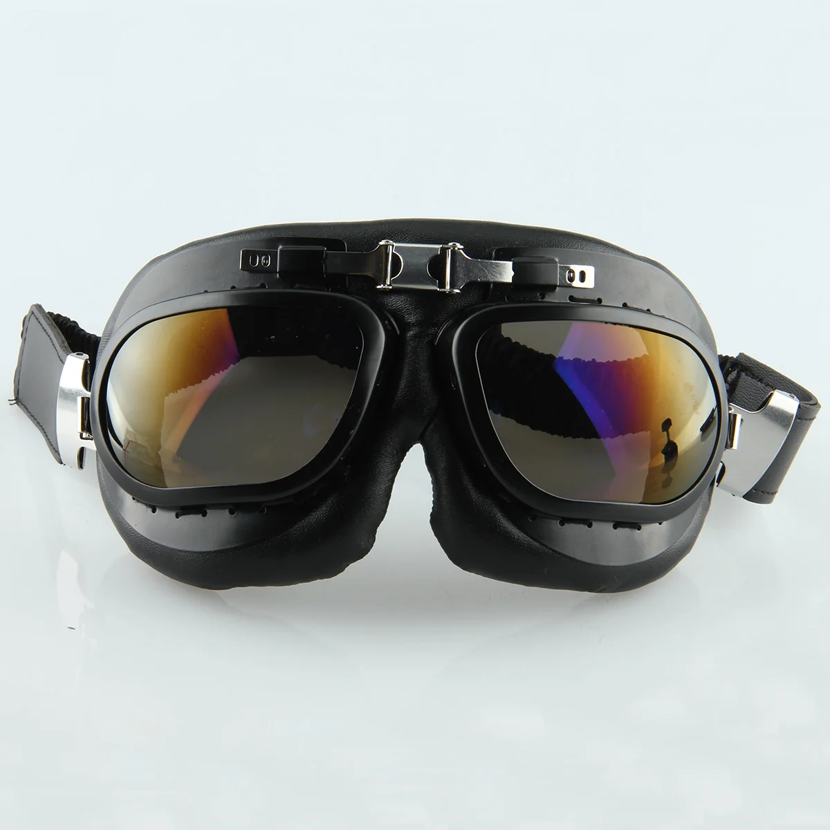 Очки мотоциклетные с цветными линзами винтажные черные дизайнерские гоночные