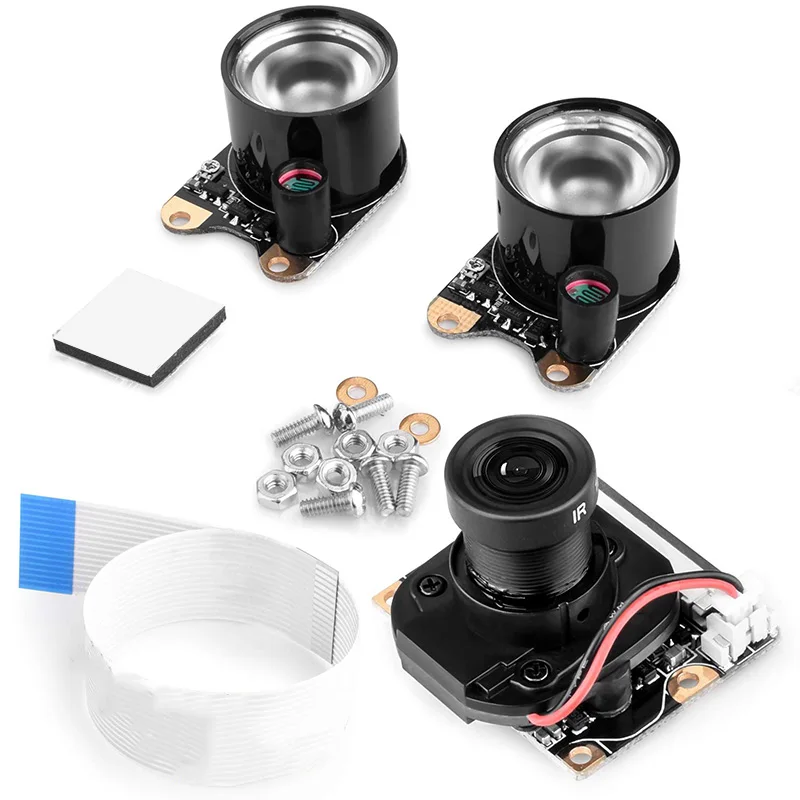 

Night Vision Camera Module for Raspberry Pi 4, Mini 5MP 1080P HD Video OV5647 Sensor Webcam Kit with Embedded IR-Cut