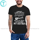 Футболка с электрогитарой Я играю на гитаре, хлопковая футболка с короткими рукавами, футболка 5x