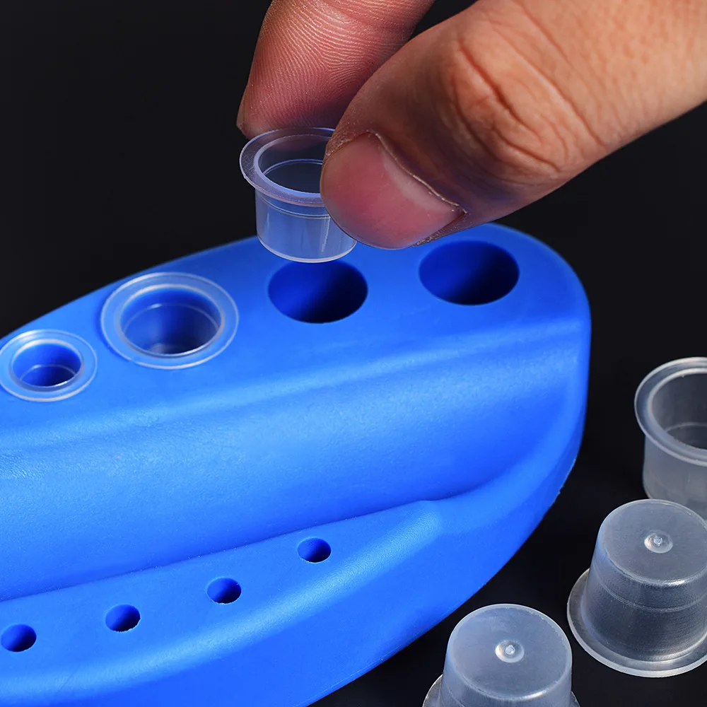 Чернила для татуировки чашка пигмента 100 шт. Большое среднее маленькое цветное