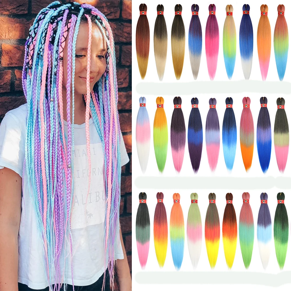 28 дюймов 90 г яки прямые синтетические волосы для увеличения объема