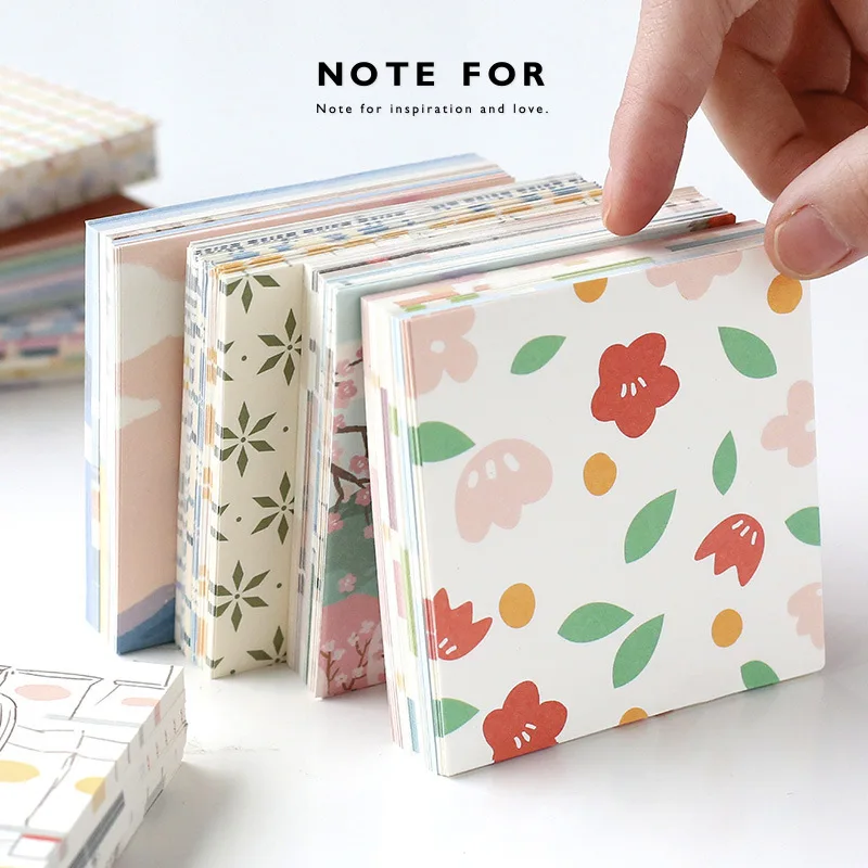 120pcs Spring Flower Cloud Memo Pad Note Kawaii Japanese Stationery Notes Planner Portable Notepad School Office Supplies | Канцтовары