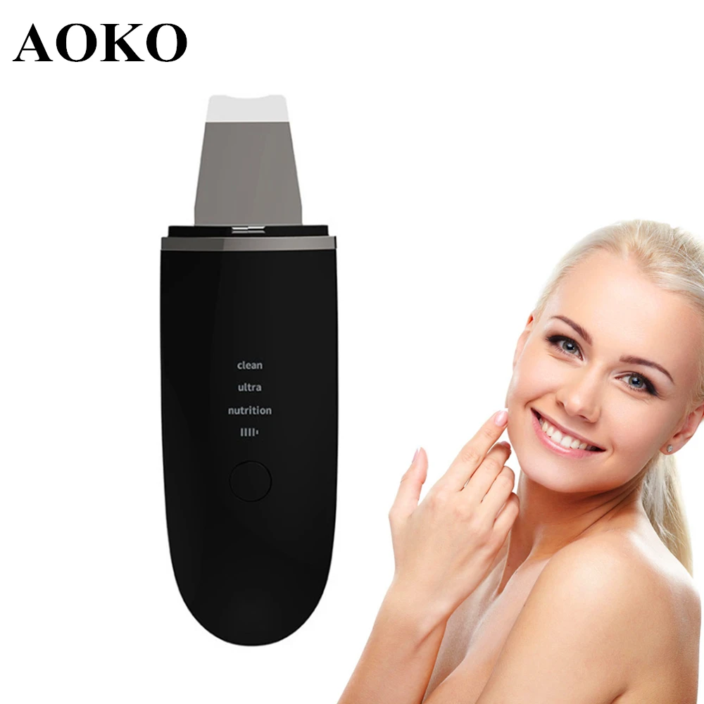 Ультразвуковой ионный скребок для кожи AOKO Беспроводная зарядка Электрический