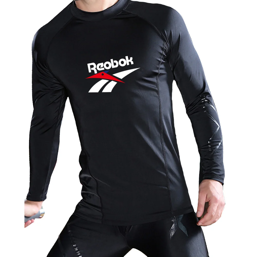 Quick-drying running men's compression T-shirt breathable football suit fitness tight sportswear cycling shirt workout