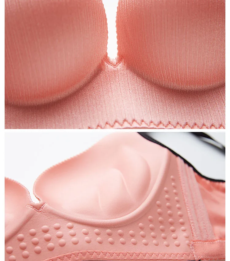 Женский комплект с бюстгальтером пуш-ап бесшовное нижнее белье кольцами для