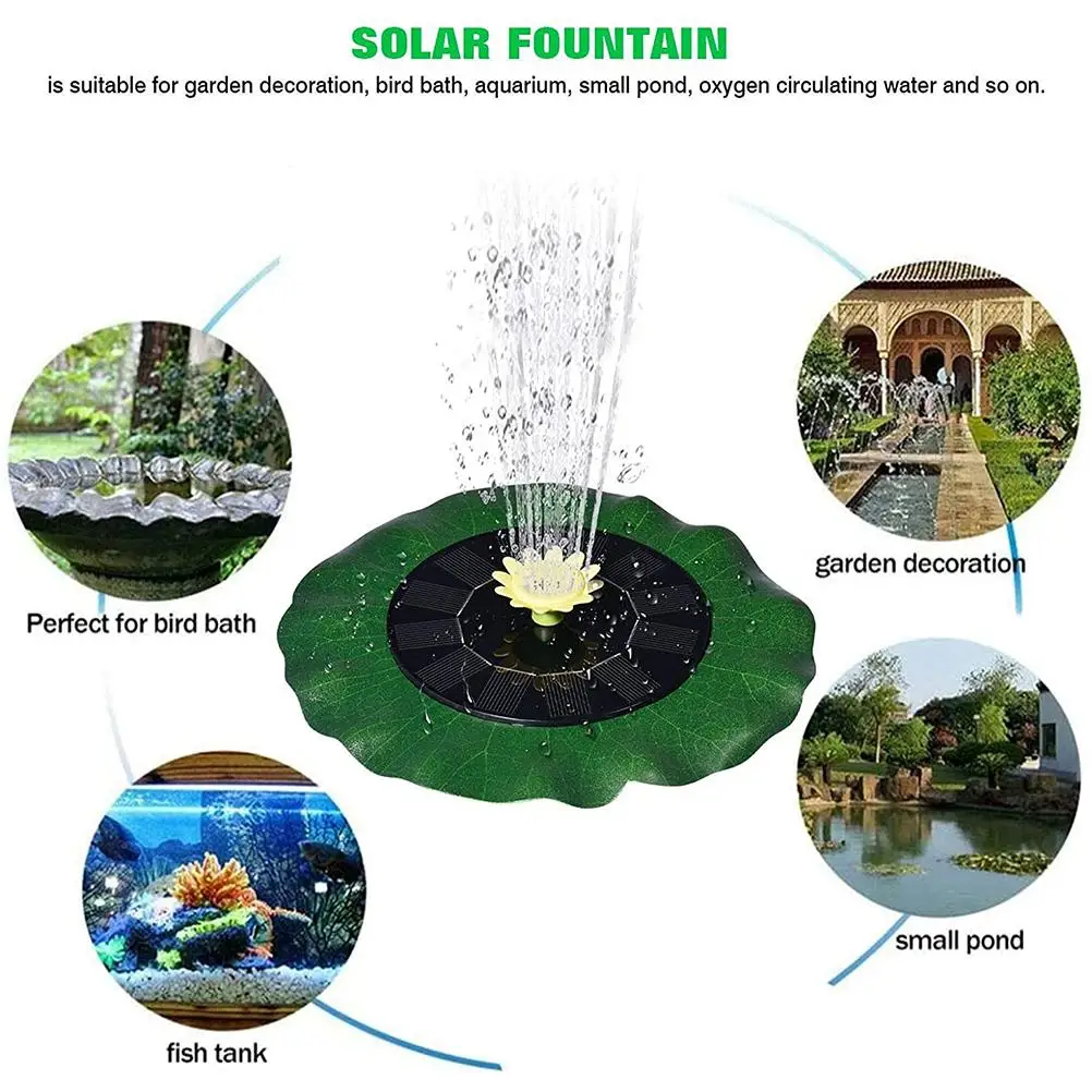 Новый солнечный фонтан открытый водяной насос Солнечный плавающий для пруда