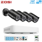 Система видеонаблюдения ZOSI, H.265, 8 каналов, CVBS, AHD, CVBS, TVI, Super HD, 5 Мп, с 2 ТБ HDD и защитой от непогоды, видеоdvr комплект для камеры
