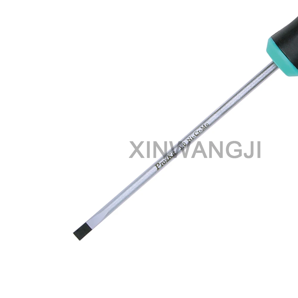 Pro'sKit зеленая черная Прецизионная шлицевая отвертка двойной цвет нескользящий ремонт электроприборов ручные инструменты DIY Отвертки