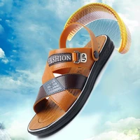 2020 new vietnamese style men summer sandals fashion peep toe flip flops shoes male outdoor non slip flat beach slides nanlx24