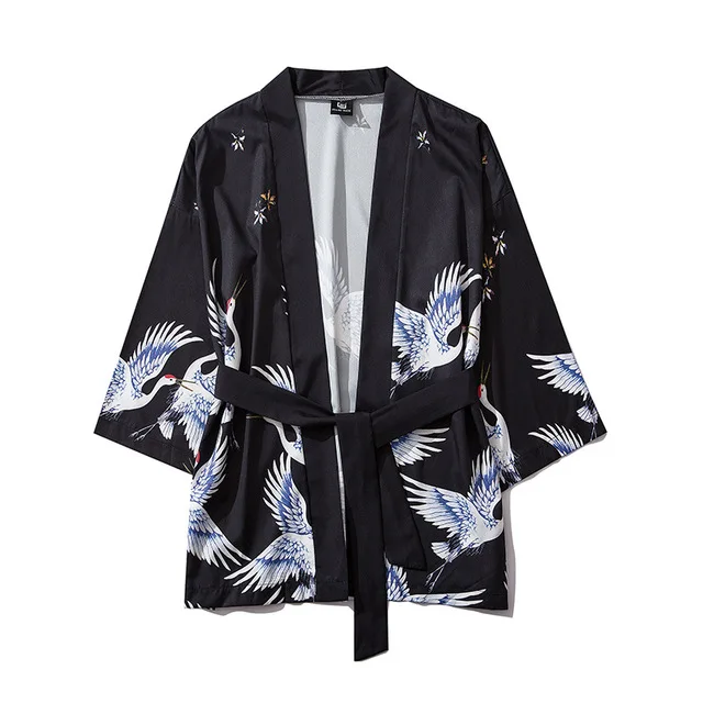 Женское кимоно с принтом кардиган рубашка японское женская блузка Yukata мужская