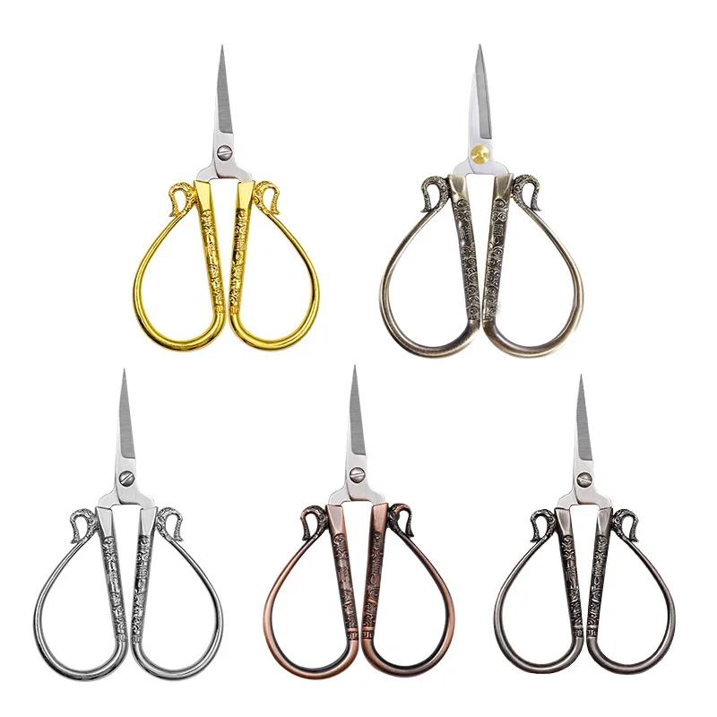 Винтажные золотые швейные ножницы 100 мм для вышивки и резки ткани домашние ручной